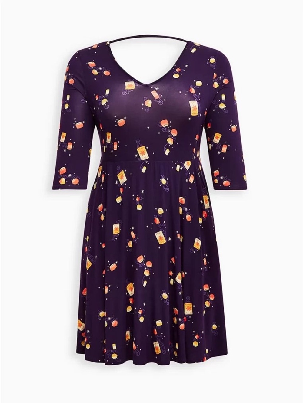 💜 Light the Night! Torrid x Disney Tangled Lantern Toss Purple Skater Dress ✨
